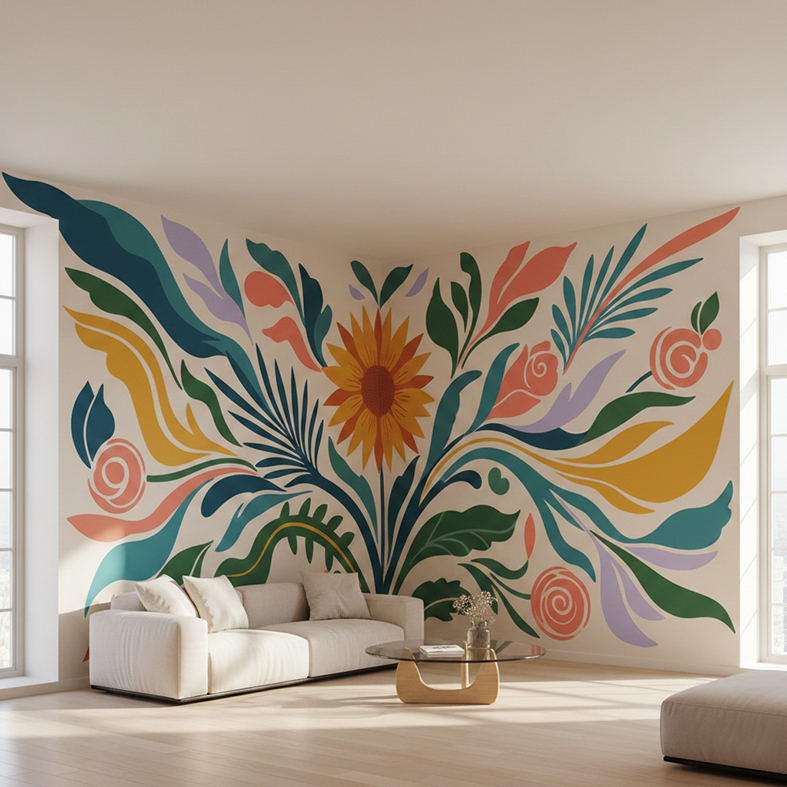 Mural Flores y Botánica
